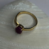 Elegant 10K Yellow Gold Ruby Ring Size 7