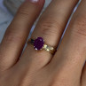 Elegant 10K Yellow Gold Ruby Ring Size 7