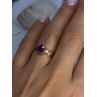 Elegant 10K Yellow Gold Ruby Ring Size 7