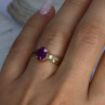 Elegant 10K Yellow Gold Ruby Ring Size 7