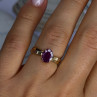 Elegant 10K Yellow Gold Ruby Ring Size 7