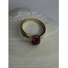 Elegant 10K Yellow Gold Ruby Ring Size 7