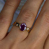 Elegant 10K Yellow Gold Ruby Ring Size 7