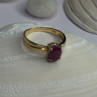 Elegant 10K Yellow Gold Ruby Ring Size 7