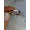 10K Yellow Gold Blue Topaz Heart & Diamonds Ring Size 7