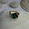 10K Yellow Gold Emerald Ring Size 4