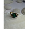 10K Yellow Gold Emerald Ring Size 4