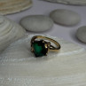 10K Yellow Gold Emerald Ring Size 4
