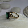 10K Yellow Gold Emerald Ring Size 4