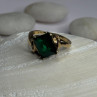 10K Yellow Gold Emerald Ring Size 4