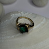 10K Yellow Gold Emerald Ring Size 4