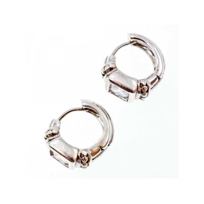 925 Sterling Silver White Beryl Earrings