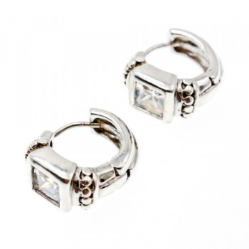 925 Sterling Silver White Beryl Earrings