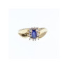 10K YELLOW GOLD SAPPHIRE & DIAMONDS RING SIZE 6.5
