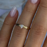 14K P HKS Yellow Gold Diamond 0.10 Carat Ring Size 6
