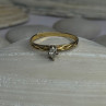14K P HKS Yellow Gold Diamond 0.10 Carat Ring Size 6