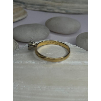 14K P HKS Yellow Gold Diamond 0.10 Carat Ring Size 6