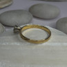 14K P HKS Yellow Gold Diamond 0.10 Carat Ring Size 6