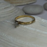 14K P HKS Yellow Gold Diamond 0.10 Carat Ring Size 6
