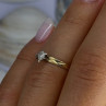 14K P HKS Yellow Gold Diamond 0.10 Carat Ring Size 6