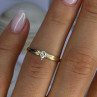 14K P HKS Yellow Gold Diamond 0.10 Carat Ring Size 6