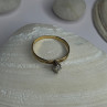 14K P HKS Yellow Gold Diamond 0.10 Carat Ring Size 6