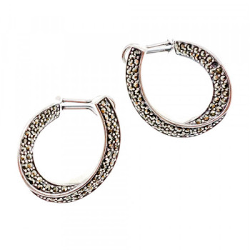 925 Sterling Silver Marcasites Earrings