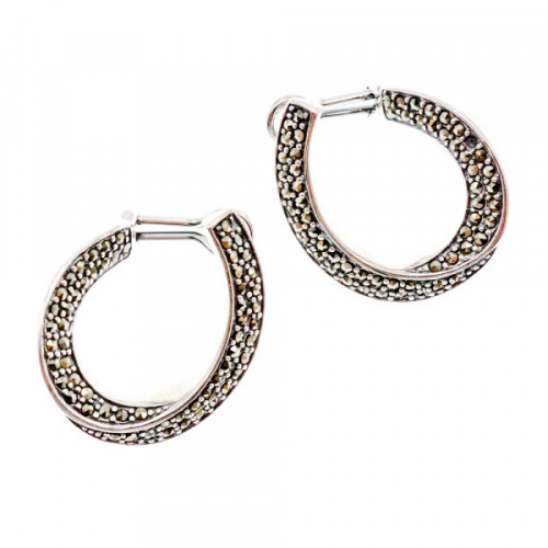 925 Sterling Silver Marcasites Earrings