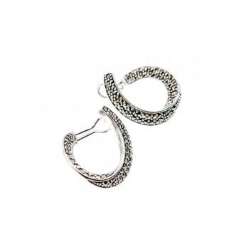 925 STERLING SILVER MARCASITES EARRINGS