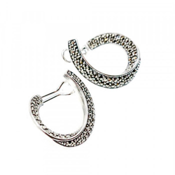 925 Sterling Silver Marcasites Earrings