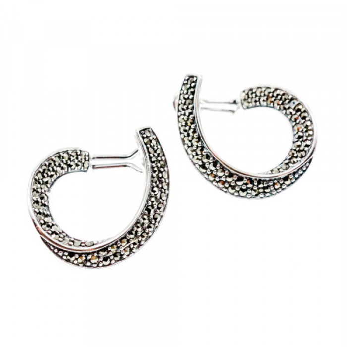 925 Sterling Silver Marcasites Earrings