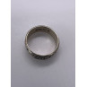 925 Sterling Silver Band Flower Pattern Ring Size 4