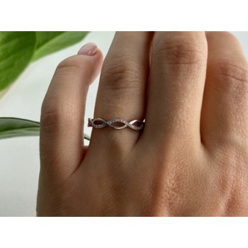 10K WHITE GOLD DIAMONDS RING SIZE 7