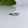 10K White Gold Diamonds Ring Size 7