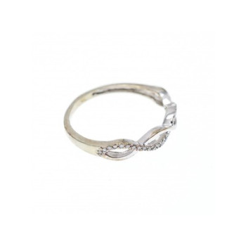 10K WHITE GOLD DIAMONDS RING SIZE 7