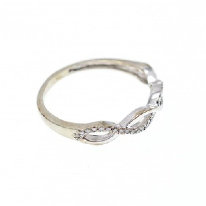 10K White Gold Diamonds Ring Size 7