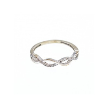 10K WHITE GOLD DIAMONDS RING SIZE 7