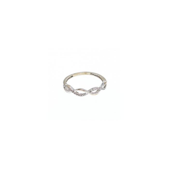 10K WHITE GOLD DIAMONDS RING SIZE 7