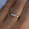 14K Yellow Gold Diamond 0.36 Carat Total Weight Ring Size 7