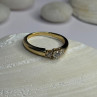 14K Yellow Gold Diamond 0.36 Carat Total Weight Ring Size 7
