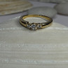 14K Yellow Gold Diamond 0.36 Carat Total Weight Ring Size 7