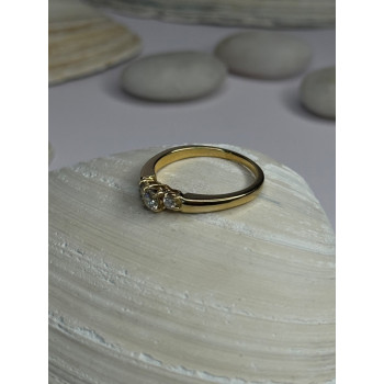 14K Yellow Gold Diamond 0.36 Carat Total Weight Ring Size 7