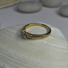 14K Yellow Gold Diamond 0.36 Carat Total Weight Ring Size 7