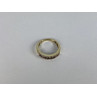 10K YELLOW GOLD WHITE SAPPHIRE & DIAMONDS RING SIZE 8