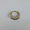 10K Yellow Gold White Sapphire & Diamonds Ring Size 8