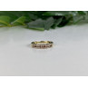 10K YELLOW GOLD WHITE SAPPHIRE & DIAMONDS RING SIZE 8