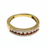 10K Yellow Gold White Sapphire & Diamonds Ring Size 8