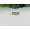10K YELLOW GOLD WHITE SAPPHIRE & DIAMONDS RING SIZE 8