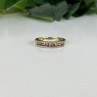 10K Yellow Gold White Sapphire & Diamonds Ring Size 8