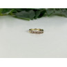 10K YELLOW GOLD WHITE SAPPHIRE & DIAMONDS RING SIZE 8